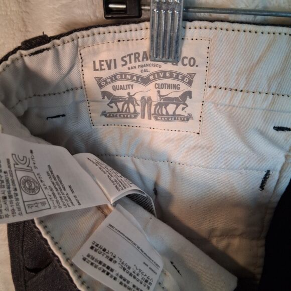 Levis XX Chino Joggers 36x30 Gomashio Salt Y Pepper Inseam 27 Herringbone - Picture 4 of 10